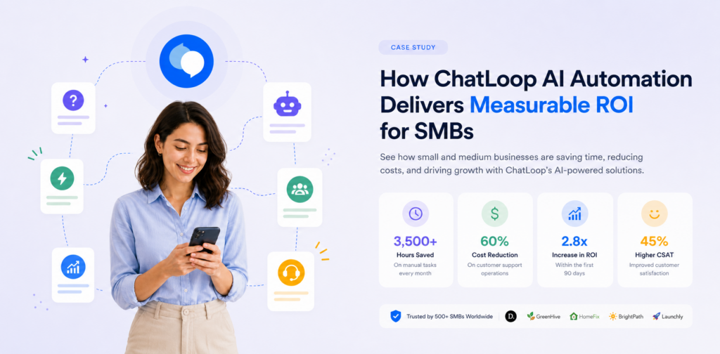 Chatloop case study AI automation ROI for SMBs
