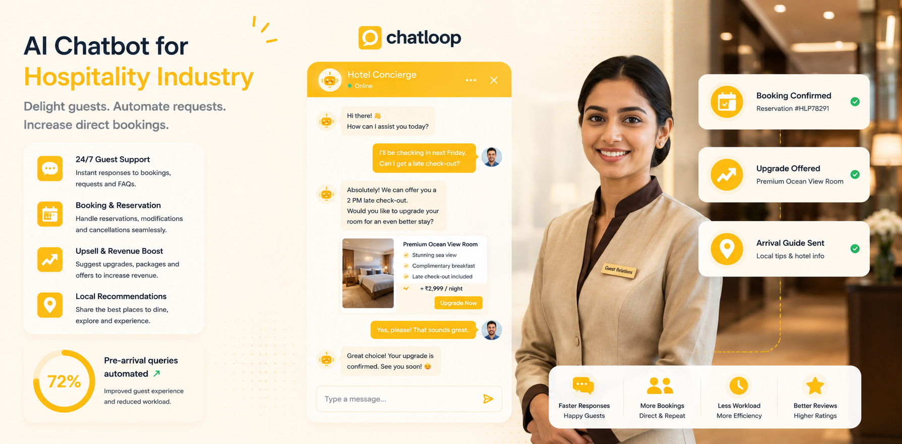 AI chatbot for hospitality industry