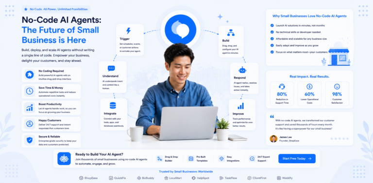 no-code AI agents small business
