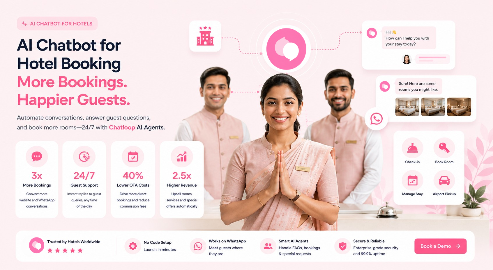 AI chatbot hotel booking