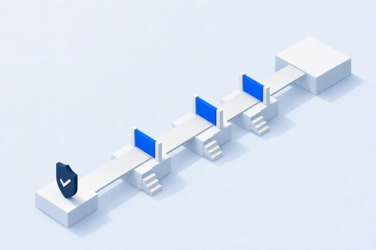Isometric AI agent governance title card