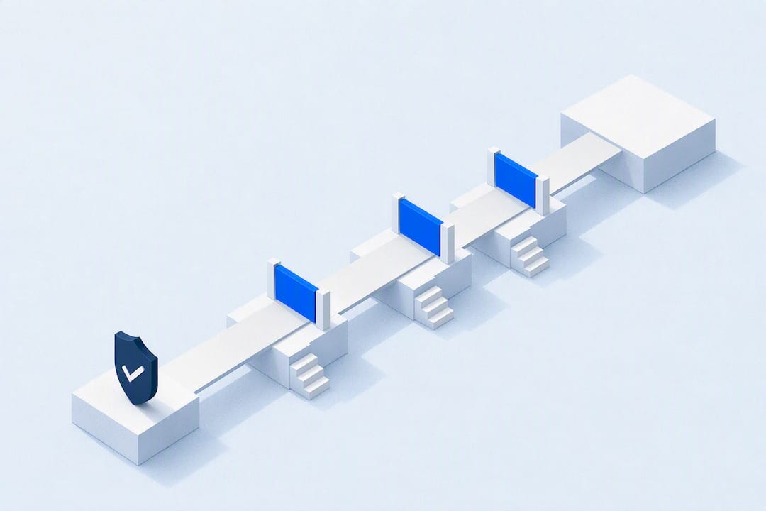 Isometric AI agent governance title card